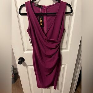 IHot sleeveless With Faux Wrap Bodycon Dress